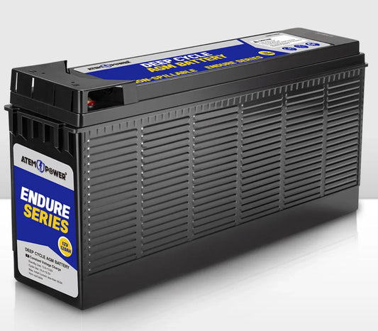 12V 120Ah AGM Battery Slim Deep Cycle Battery*بدون كفالة