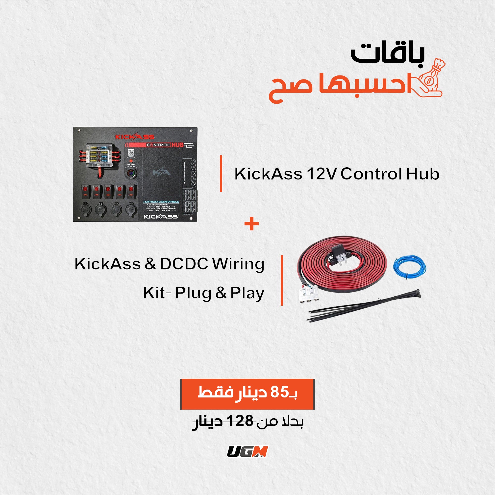 KickAss 12V Control Hub + KickAss & DCDC Wiring Kit-Plug & Play