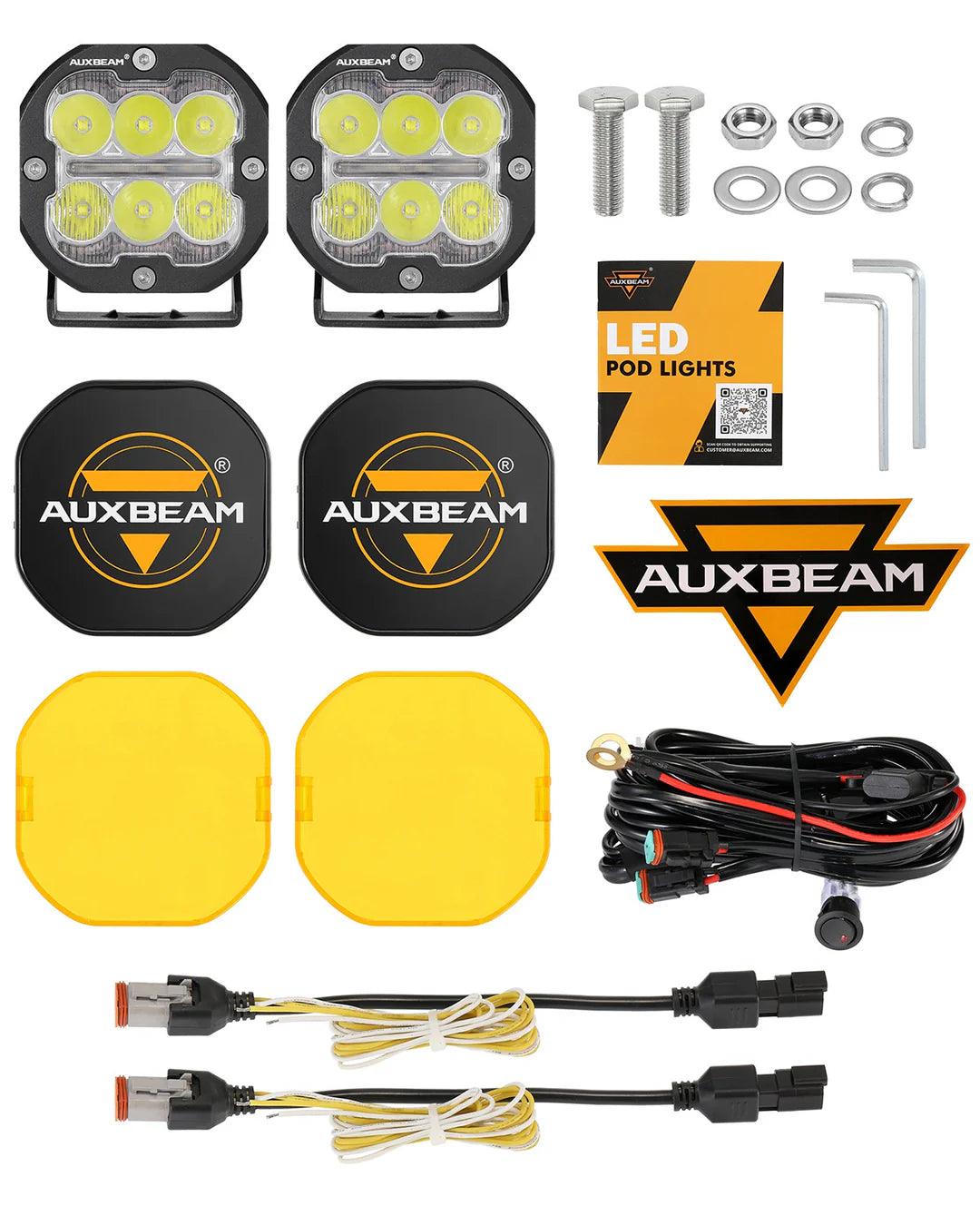 X-PRO SERIES | 3 INCH 84W LED COMBO POD LIGHT OFF ROAD LIGHTS WITH WHITE DRL&AMBER TURN SIGNAL LIGHT