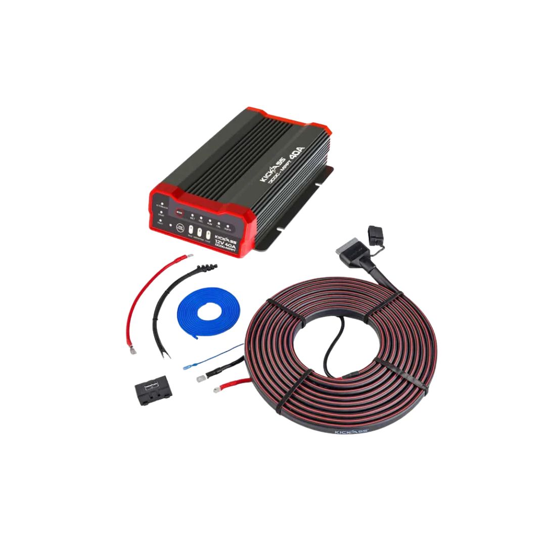 KickAss 40A DCDC Charger & 8M Heavy Duty DCDC Wiring Kit