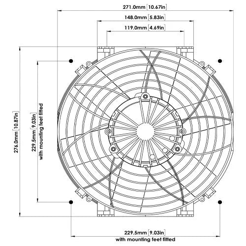 Brushless 10" High Power Thermatic® Electric Fan (12V) (#0125)