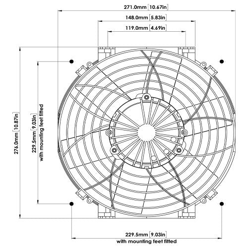 Brushless 10" High Power Thermatic® Electric Fan (12V) (#0125)