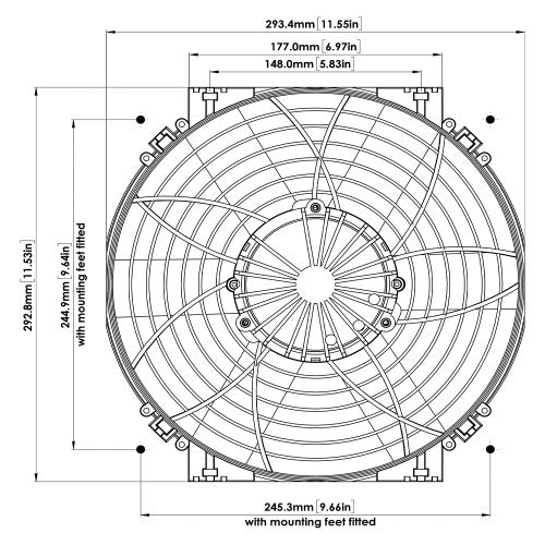 Brushless 12" High Power Thermatic® Electric Fan (12V) (#0127)
