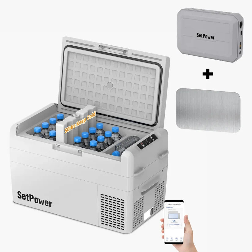 ثلاجة ومجمدة السيارات الكهربائية ست باور RF25 لرحلات تسلا (27 كوارت / 25.5 لتر - 12 فولت) | SetPower RF25 12V