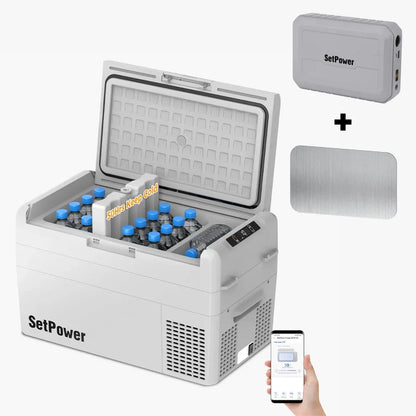 ثلاجة ومجمدة السيارات الكهربائية ست باور RF25 لرحلات تسلا (27 كوارت / 25.5 لتر - 12 فولت) | SetPower RF25 12V