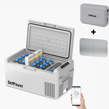ثلاجة ومجمدة السيارات الكهربائية ست باور RF20 لرحلات تسلا (21 كوارت / 20 لتر) | Setpower RF20 Car
