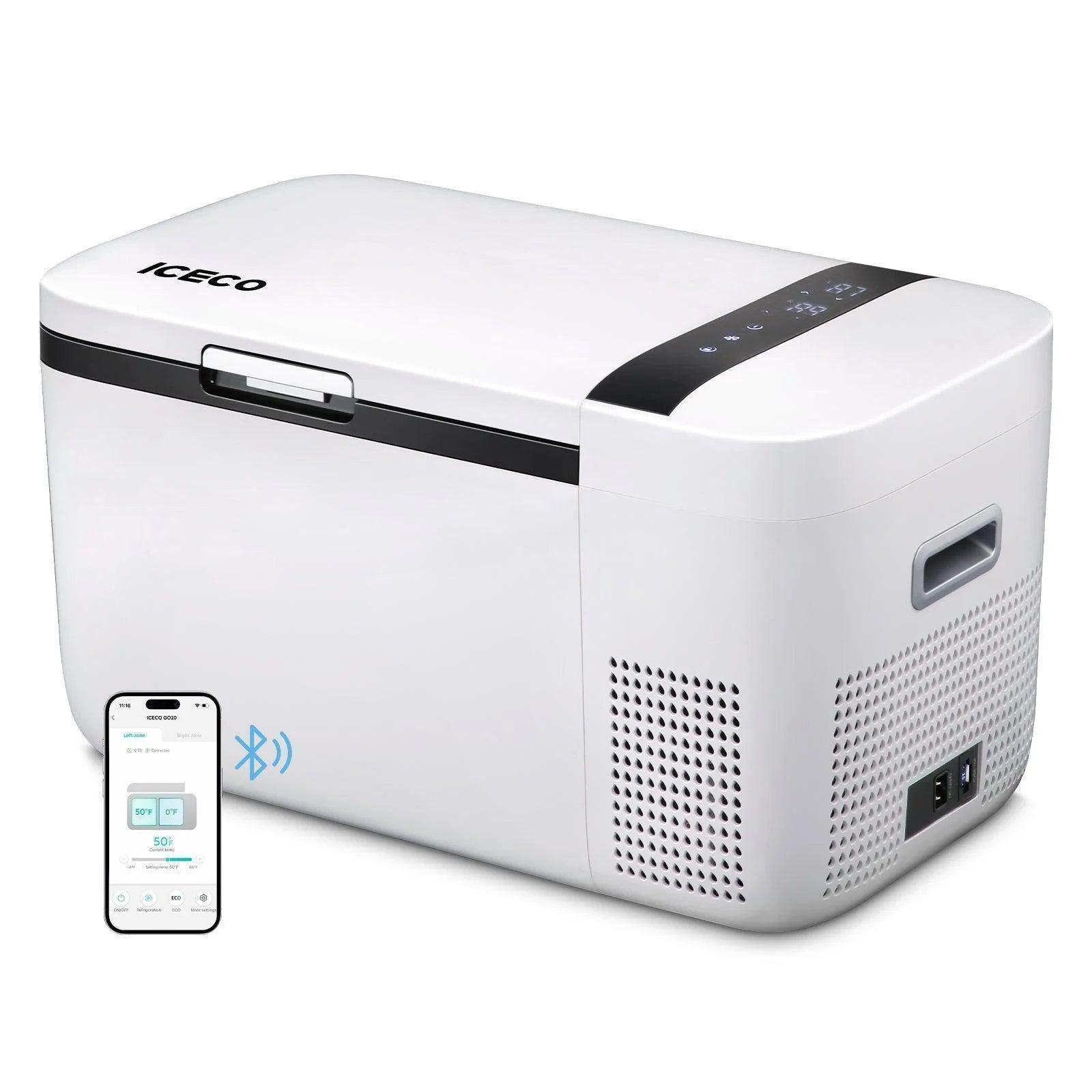 21QT GO20 Dual Zone 12V Portable Freezer (White) | OPEN BOX