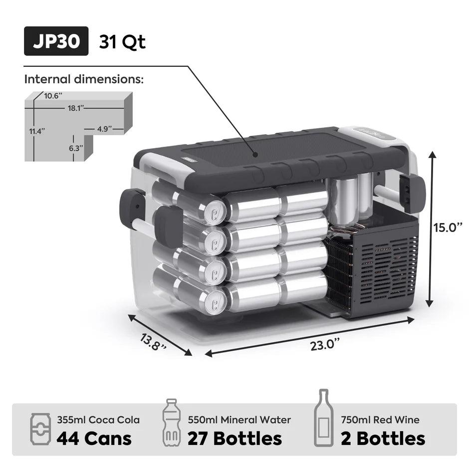 31.7QT JP30 12V APP Controlled Refrigerator Portable Fridge Freezer | Open BOX