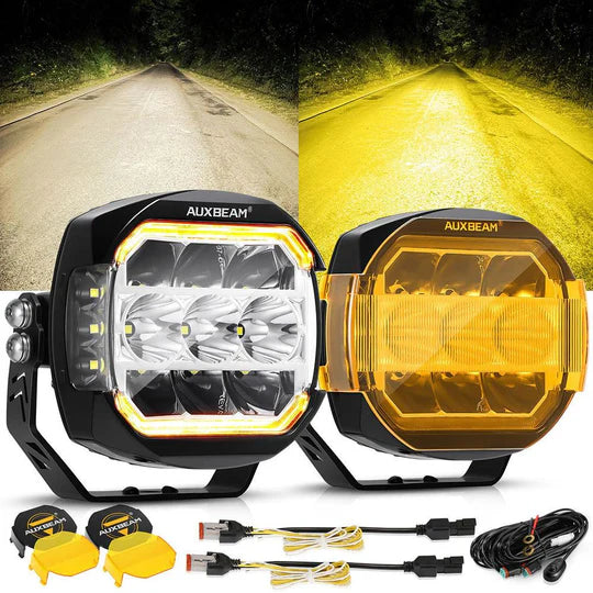 XP-ULTRA Series 5 Inch 174W LED Side PODS LIGHTS WHITE&AMBER-كشاف