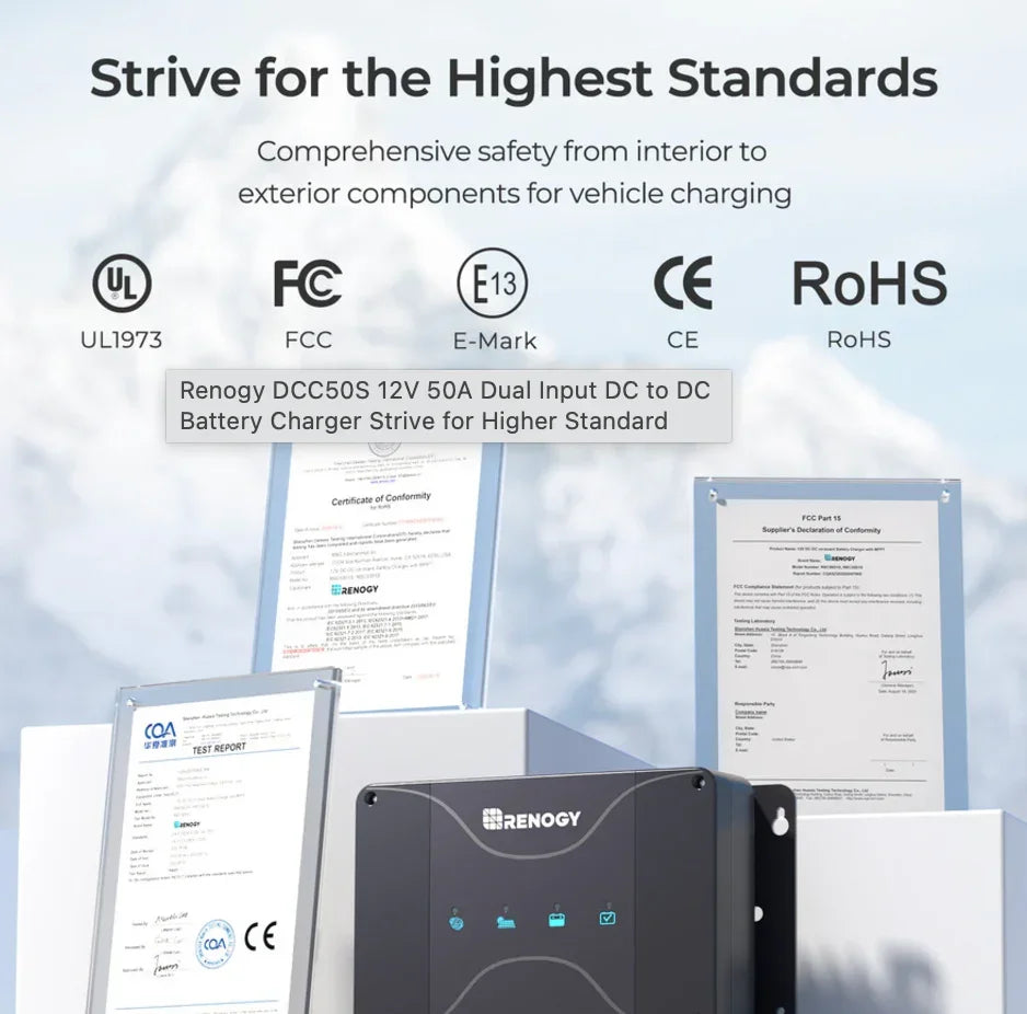 DCC50S 12V 50A DC-DC On-Board Battery Charger with MPPT شاحن بطارية اضافية 50 امبير  يدعم الطاقة الشمسية