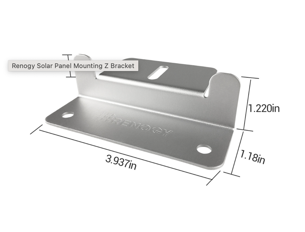 Solar Panel Mounting Z Bracket - Set of 4