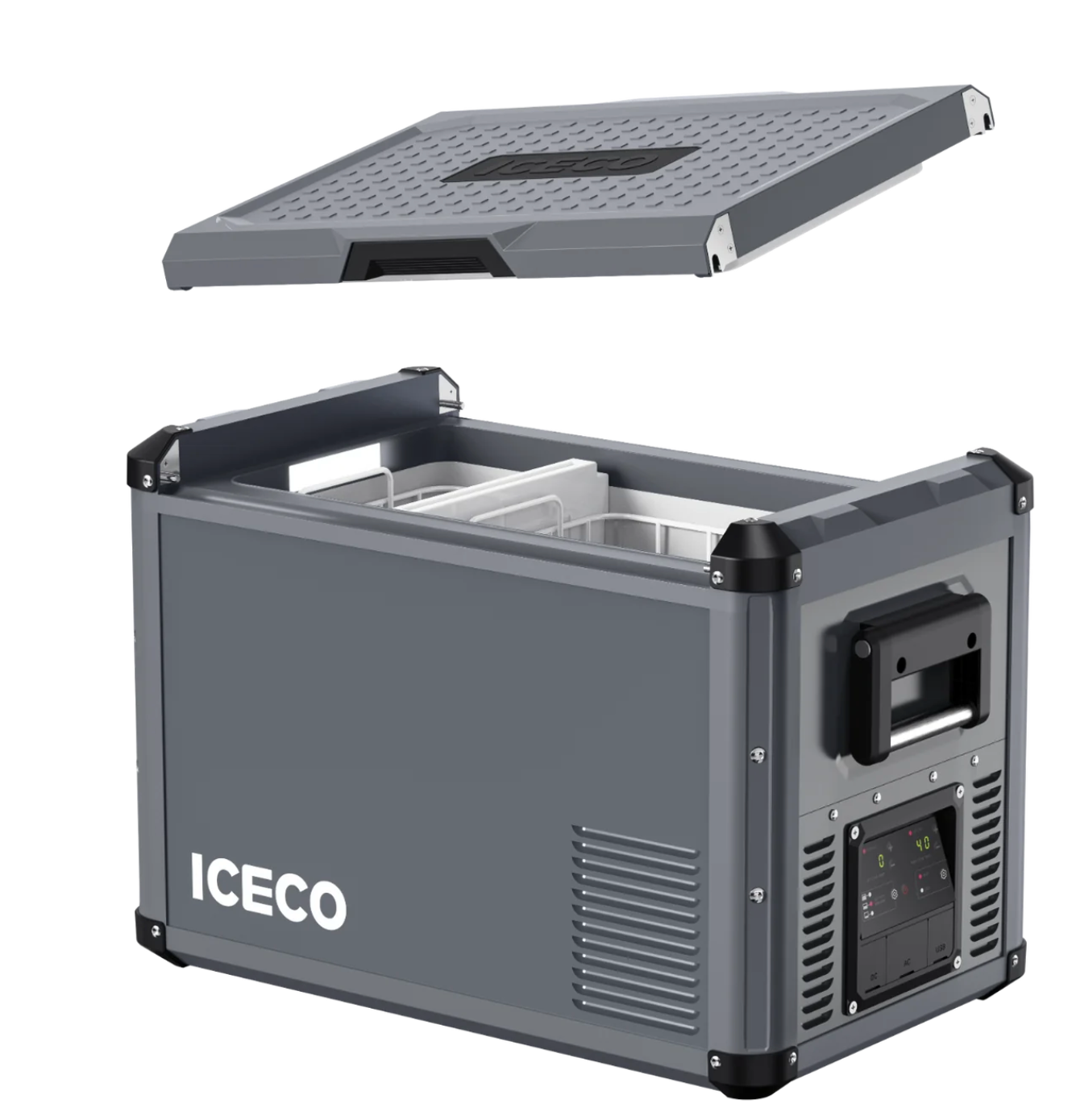 VL45ProD Dual Zone Portable Freezer - Gray | ICECO ثلاجة اسيكو
