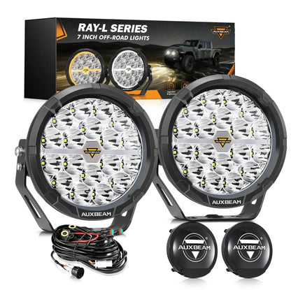 RAY-L Series | 7 Inch 240W 25800LM Dual DRL Offroad LED Driving Lights -كشاف