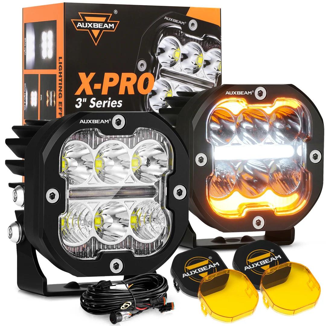 X-PRO SERIES | 3 INCH 84W LED COMBO POD LIGHT OFF ROAD LIGHTS WITH WHITE DRL&AMBER TURN SIGNAL LIGHT