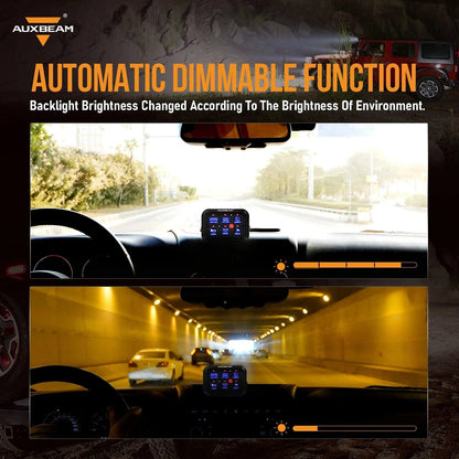 لوح مفاتيح - Single Series 6 Gang (BC60) LED Switch Panel, Off Road Light Controller (Blue)