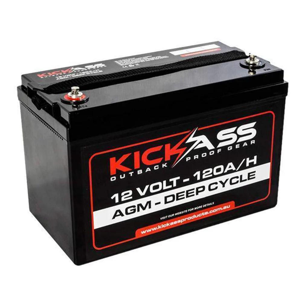 KickAss 12V 120Ah Deep Cycle AGM Battery