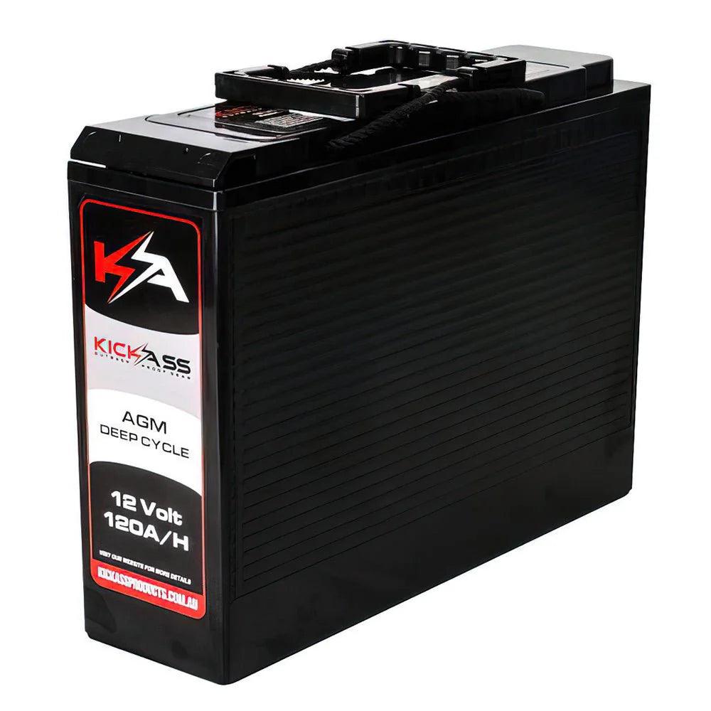 KickAss Slimline 12V 120AH Deep Cycle AGM Dual Battery